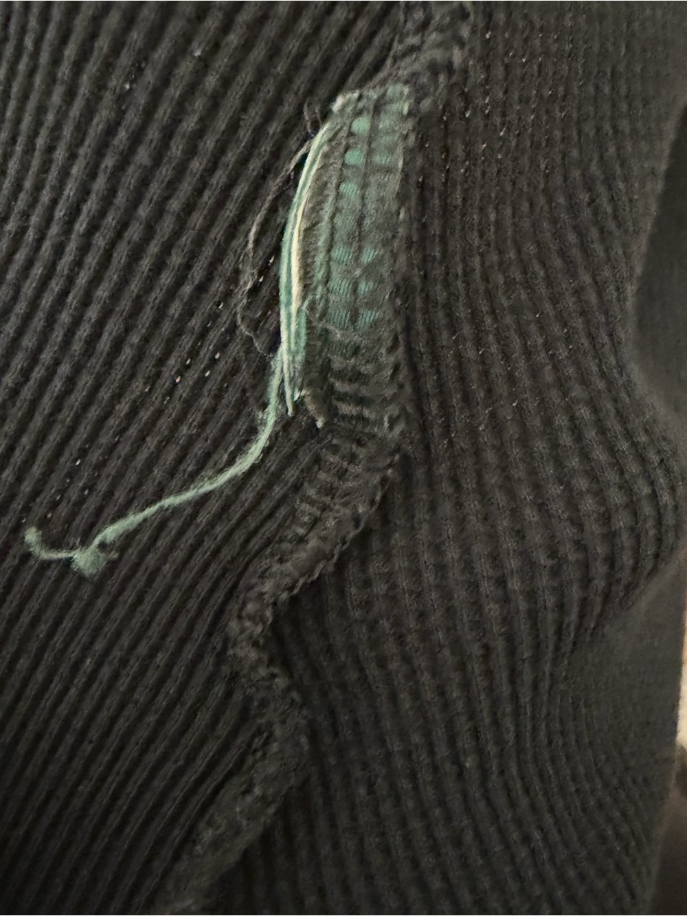 Lauren Ralph Lauren Black Ribbed 100% Cotton Henley Midi Dress M 90’s Minimalist - Picture 8 of 8